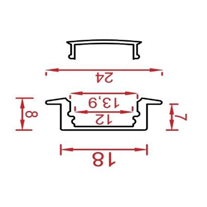 چراغ خطی توکار و روکار کنافی
